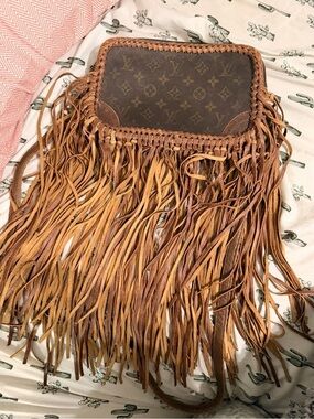 Louis Vuitton Brown/Tan Monogram Fringe Crossbody